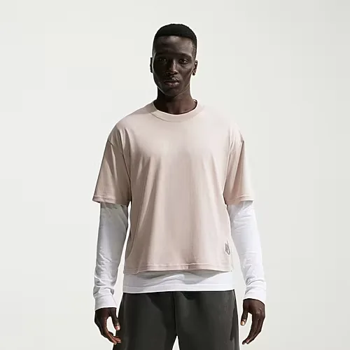 Nike Mens Crew Neck Short Sleeve Active T-Shirt, Small, White