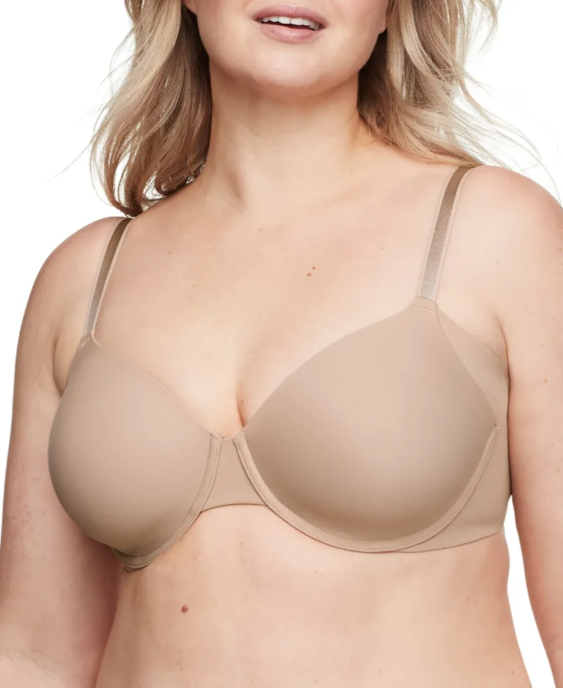 Warners Women's No Side Effects Seamless Comfort Underwire T-Shirt Bra RA3061A - Toasted Almond