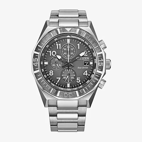 Citizen Nighthawk Sport Casual Mens Silver Tone Stainless Steel Bracelet Watch Ca0890-54h, One Size, Silver