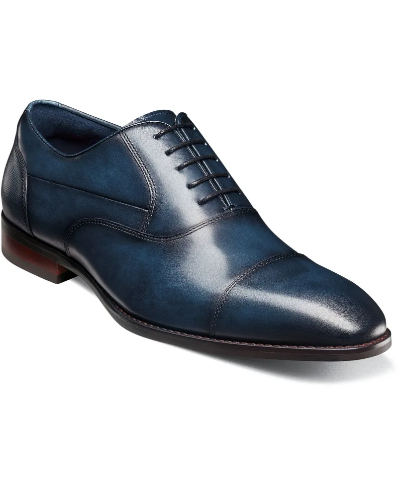 Stacy Adams Men's Kallum Cap-Toe Oxford Dress Shoe - Navy