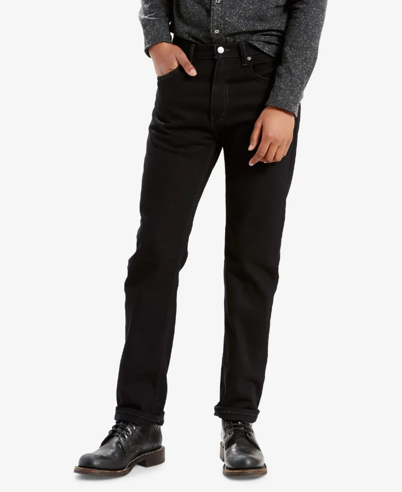 Levi's Men's 505 Regular Fit Non-Stretch Jeans - Black