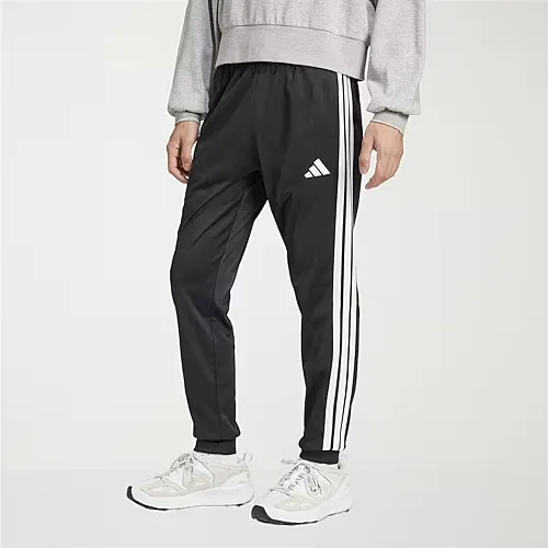adidas Tricot Mens Cuffed Mid Rise Regular Fit Active Jogger Pant, Medium, Black