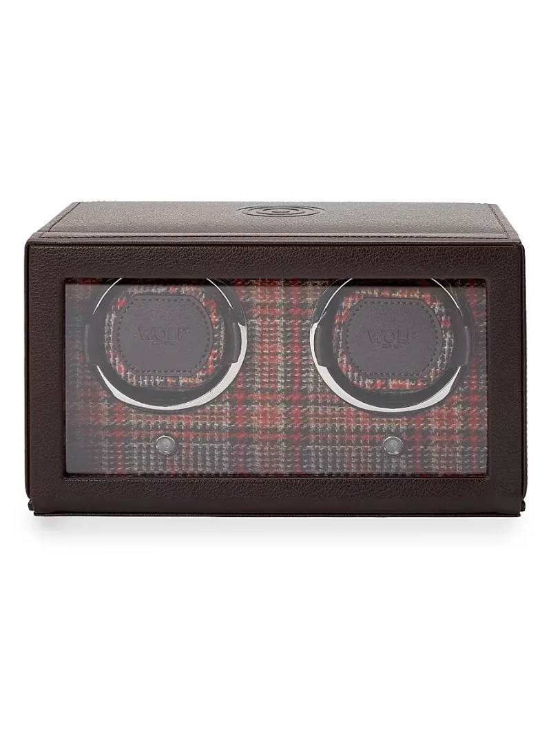 Wolf WOLF x WM Brown Double Watch Winder - Brown