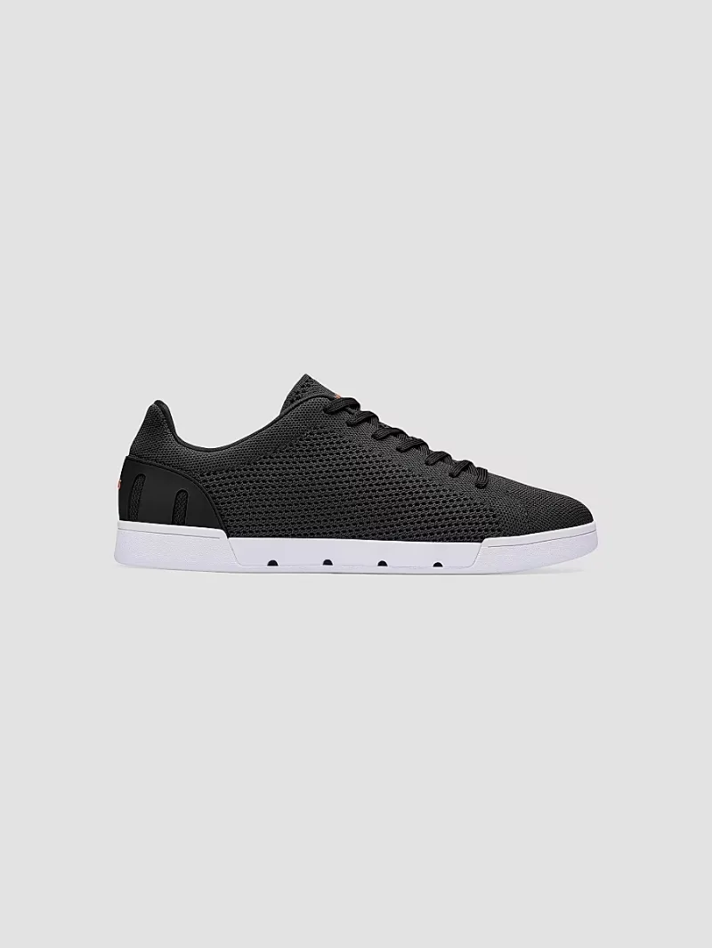 Swims Men's Breeze Tennis Knit Low-Top Sneakers - Black - Size 10