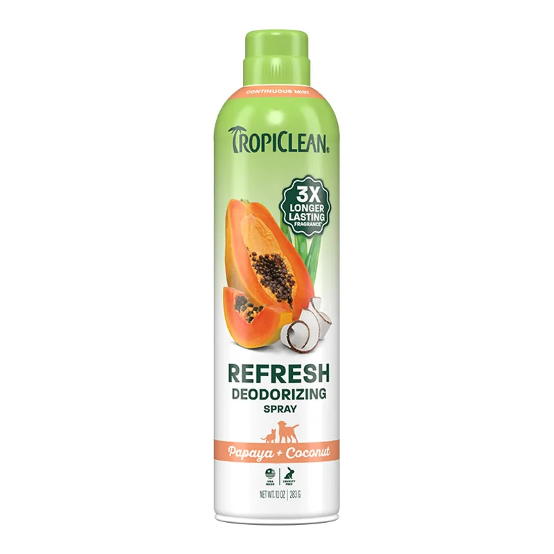Tropiclean Refreshing Deodorizing Dog Spray, 3X Longer Lasting Scent - Papaya And Coconut 10 oz, Size: Fl oz | PetSmart