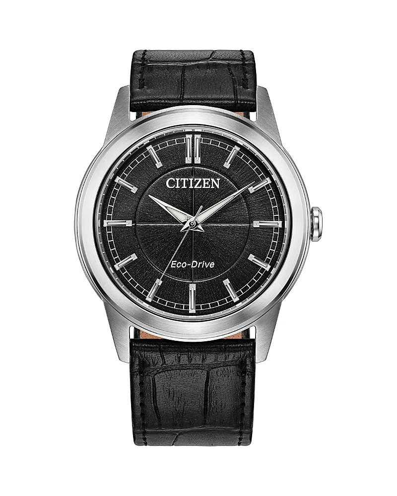 Citizen Rolan Leather Strap Watch, 41mm