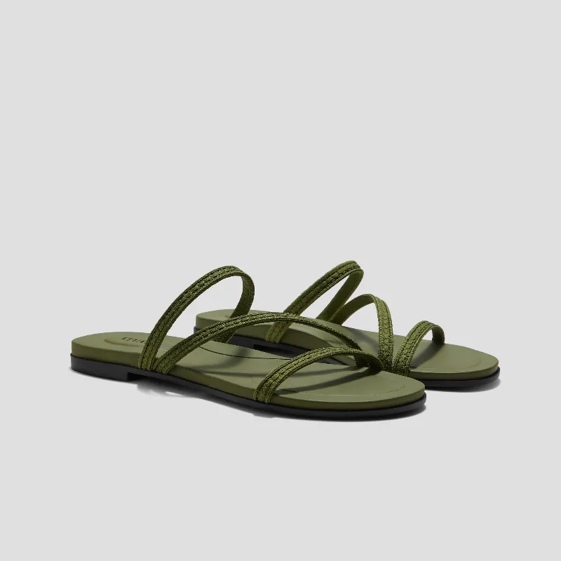 VIVAIA Round-Toe Flip-Flops (Carla)|OLIVE DRAB RUSTIC CABLE|US 6.5