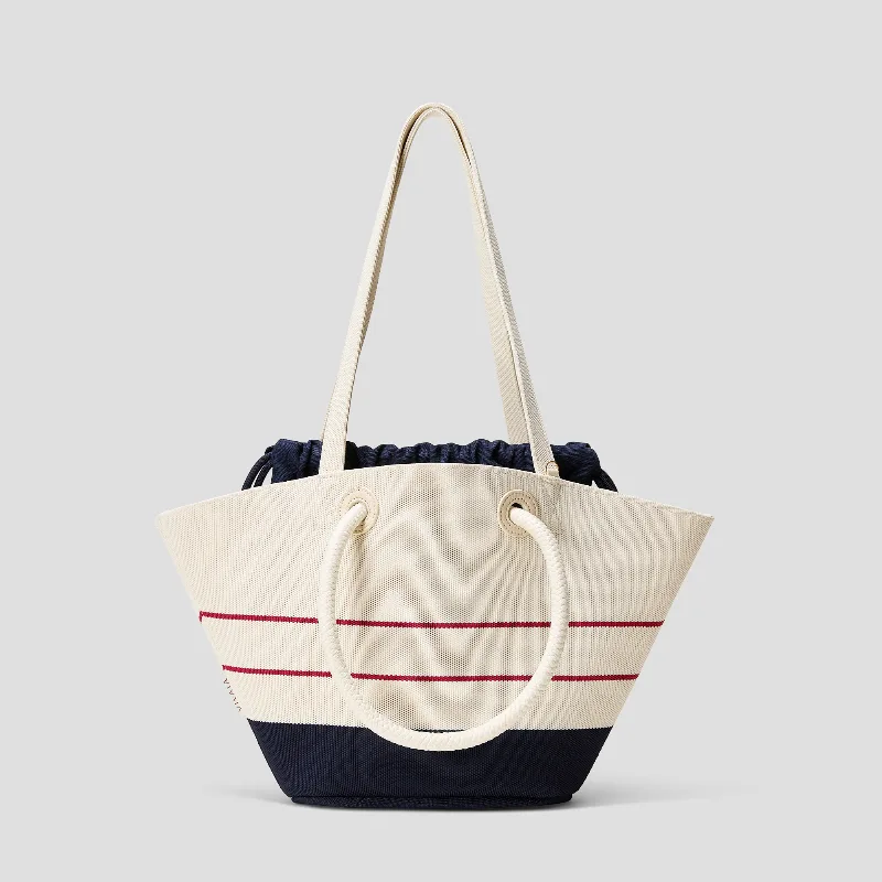 VIVAIA Convertible Trapeze Tote (Attina)|PALE APRICOT & NAVY|ONE-SIZE