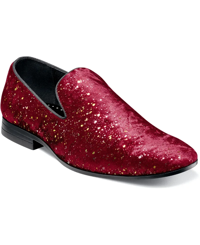 Stacy Adams Men's Stellar Plain Toe Slip On Loafer - Burgundy