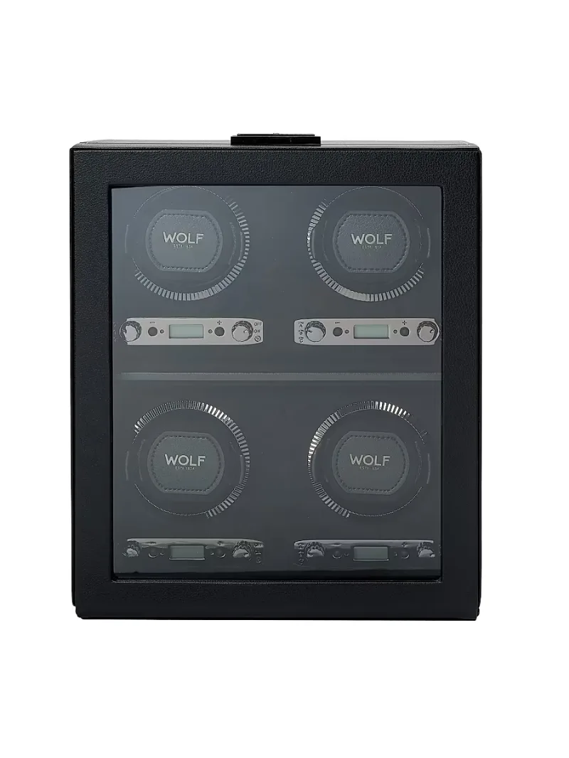 Wolf British Racing Four-Piece Watch Winder - Black