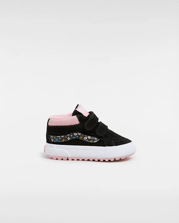 Vans - Toddler MTE Sk8-Mid Reissue Hook and Loop Shoes (1-4 Years), Black/Pink, Size: 26