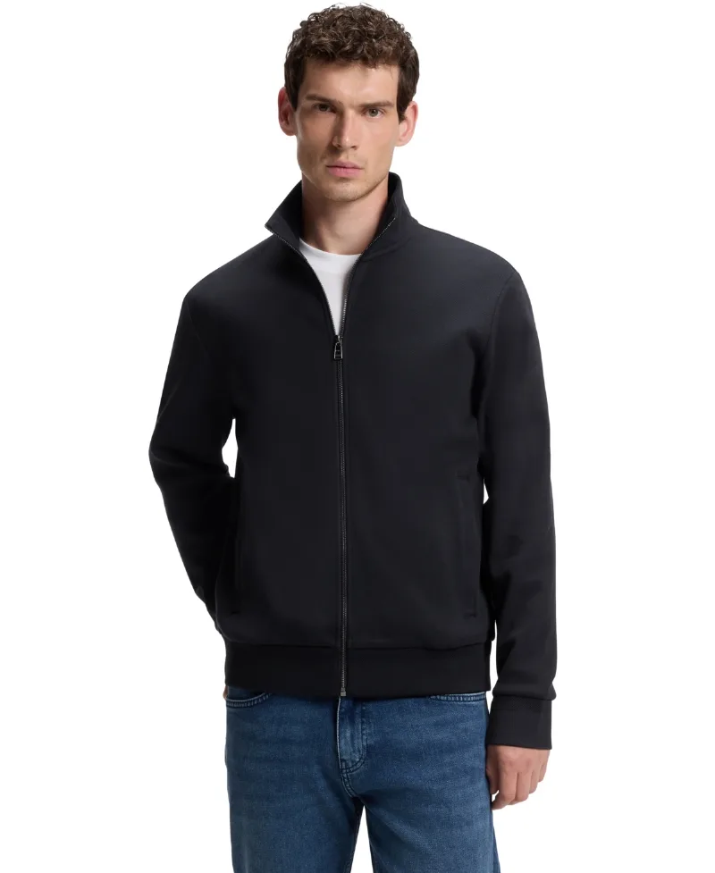 Boss by Hugo Boss Men's Regular-Fit Zip-Up Sweatshirt - Dark Blue