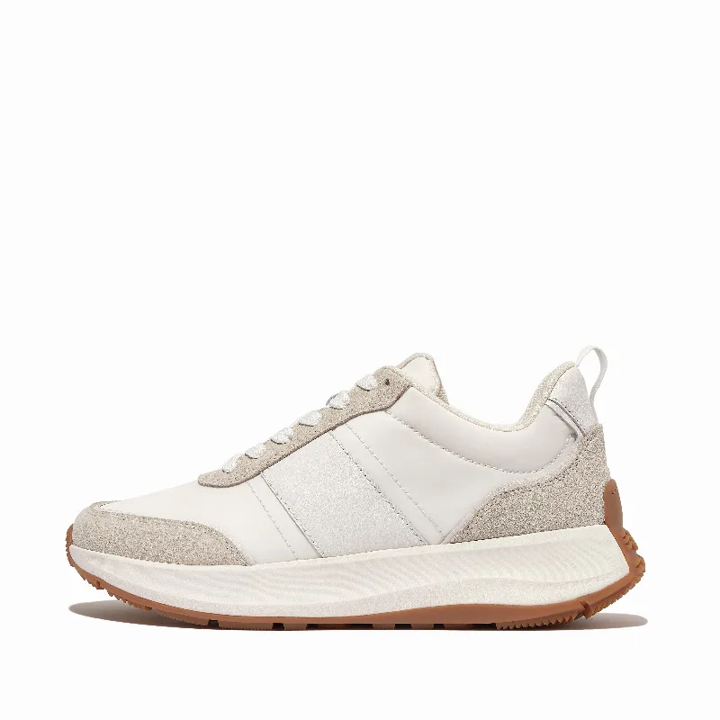 F-MODE Flow Fabric/Suede/Leather Flatform Sneakers