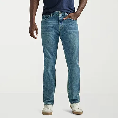 Lee Men's Legendary Regular Fit Straight Jean, 38 30, Blue