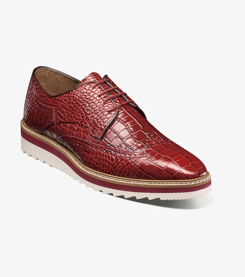 Stacy Adams Shoes Alario Wingtip Oxford Red Size 7