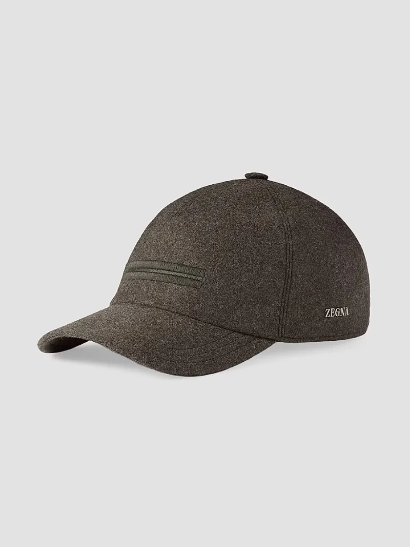 ZEGNA Men's Oasi Cashmere Baseball Cap - Green - Size Small