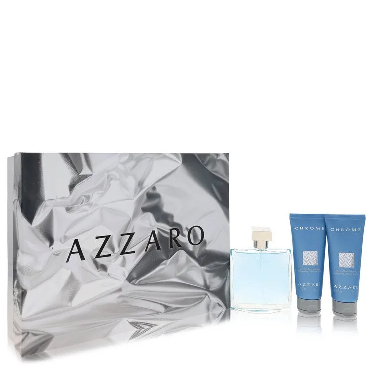 Chrome for Men, Gift Set (3.4 oz EDT Spray + 2 x 2.5oz All Over Shampoo)