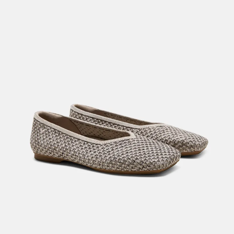 VIVAIA Square-Toe Margot V-Cut Flats (Margot 3.0)|APRICOT CAMEL - DARK TAUPE|9-9.5