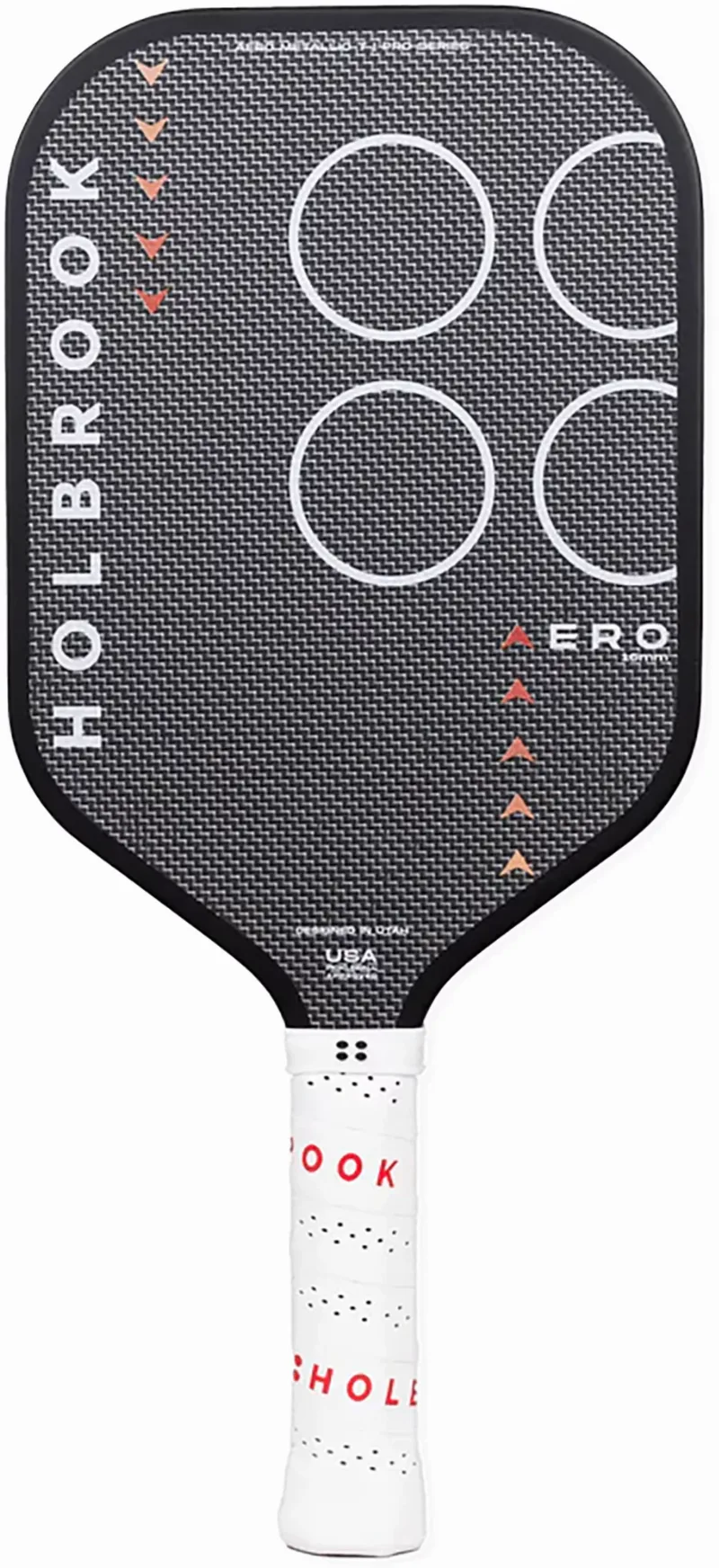 Holbrook Aero Metallic T Pickleball Paddle, Black