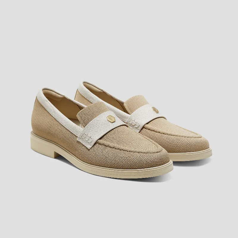 VIVAIA Classic Penny Loafers (Liana)|NUDE IVORY|US 10.5