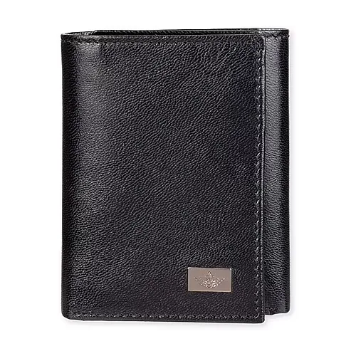 Dockers Rfid Extra Capacity Trifold Mens Personalized Trifold Wallet, One Size, Black