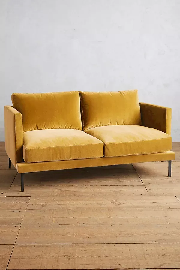 Anthropologie Velvet Linde Settee