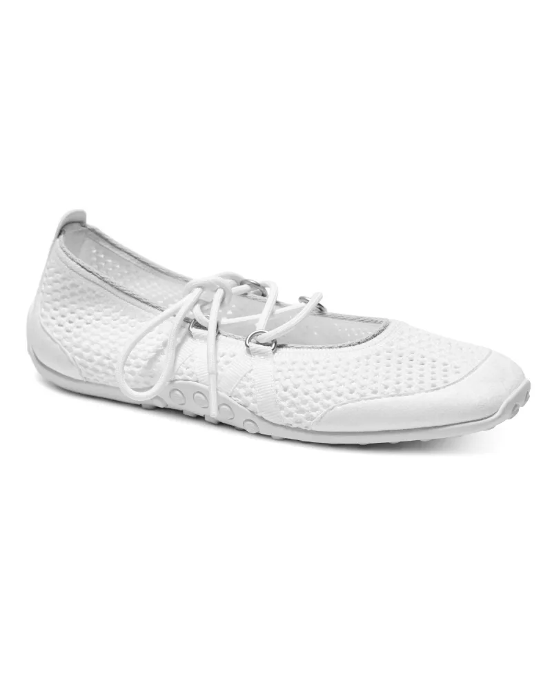 Vivaia Women's Cecily Square-Toe Hybrid Mesh Mary Janes - White mesh