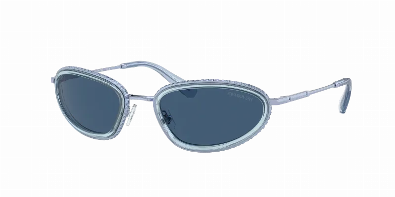 SWAROVSKI Woman Sunglasses SK7004  -  Frame color: Light Blue, Lens color: Dark Blue