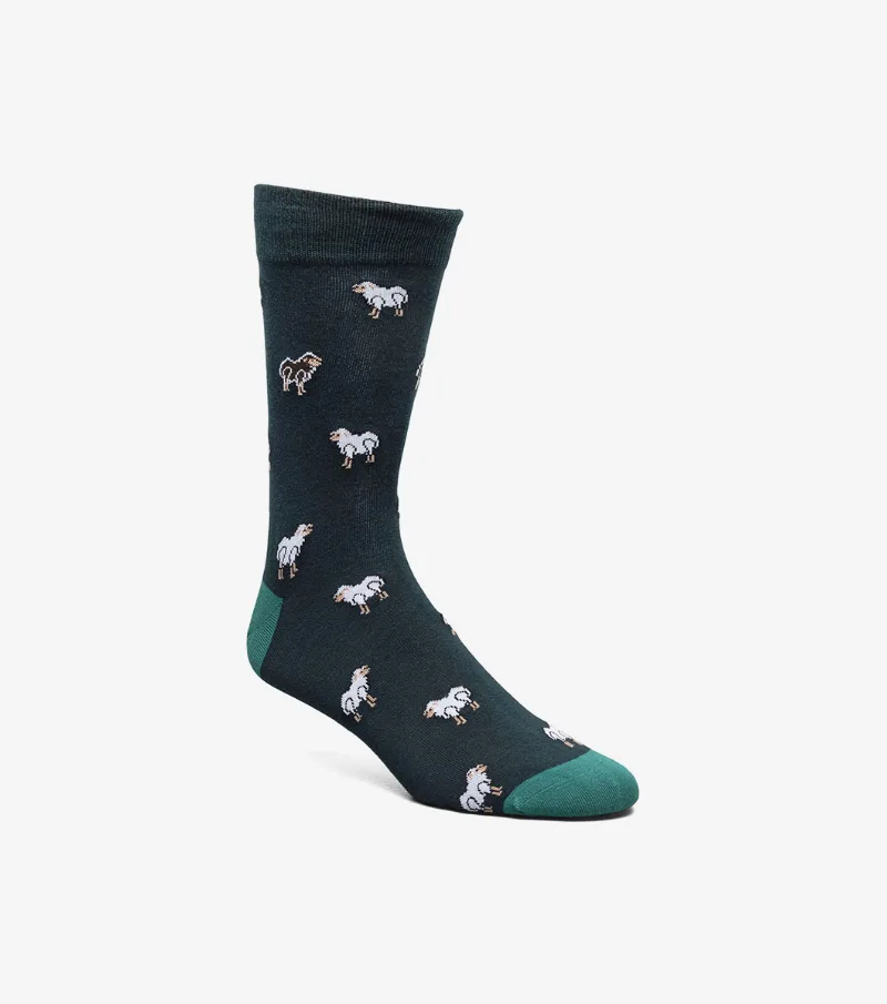 Florsheim Shoes Stanley Men's Crew Dress Socks Green Multi