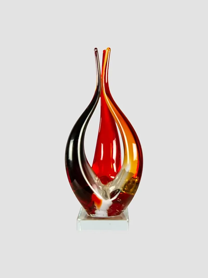 Phoenix Flame Glass Sculpture - Multi