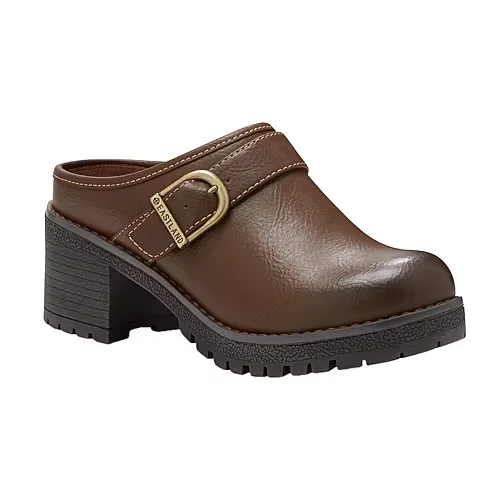Eastland El Nola Womens Round Closed Toe Clogs, 7 Medium, Brown