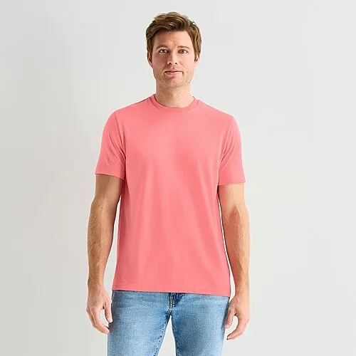 St. John's Bay Super Soft Mens Crew Neck Short Sleeve T-Shirt, Large, Pink