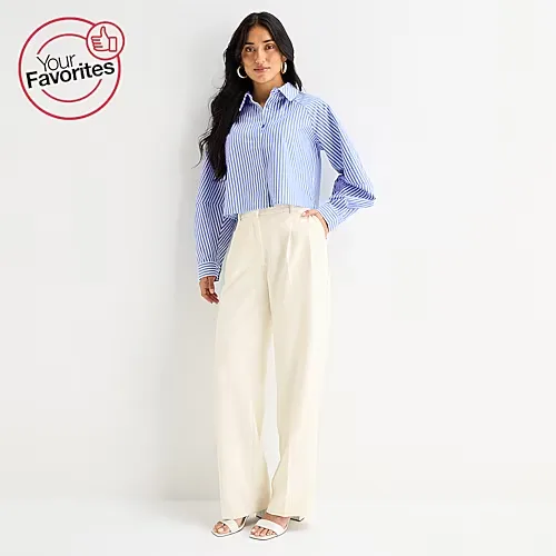 Worthington Womens Everyday Pant, 4, White