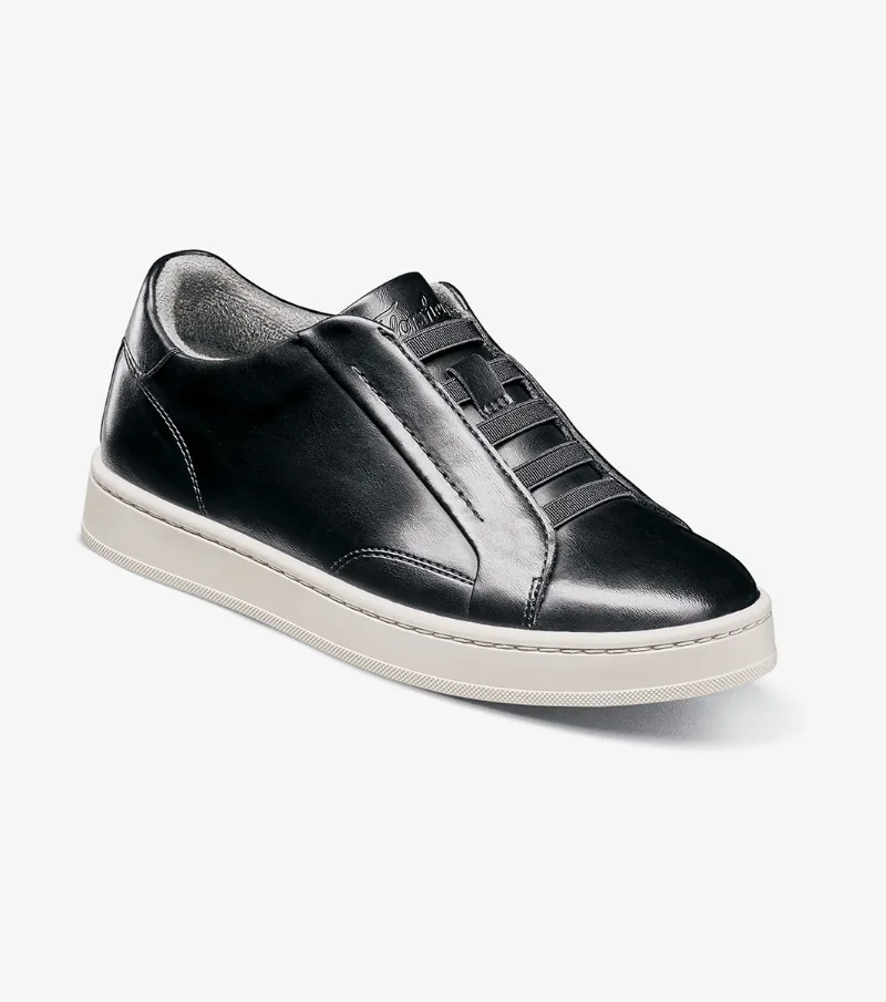 Florsheim Shoes Monopoli Jr. Boys Elastic Lace To Toe Black Multi Size 2.5 Little Kid