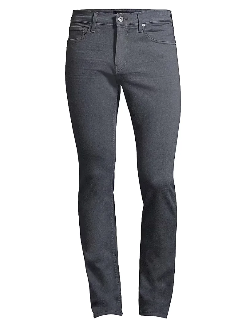 Paige Lennox Stretch Slim-Fit Jeans - Pewter Stone - Size 30