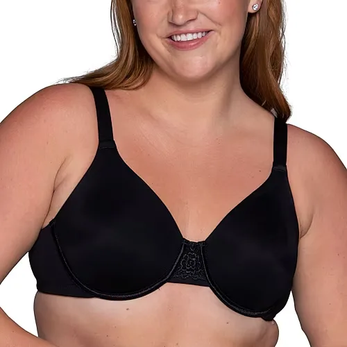 Vanity Fair Beauty Back Full Figure Underwire Minimizer Bra - 76080, D, Black