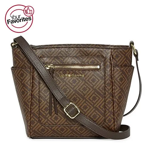 Liz Claiborne Lola Crossbody Bag, One Size, Brown
