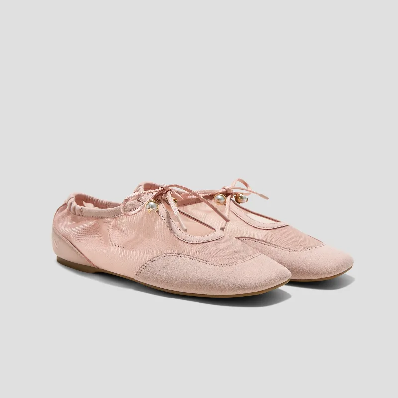 VIVAIA Square-Toe Organza Sneakerinas (Ciara)|PEACH BLUSH|US 8
