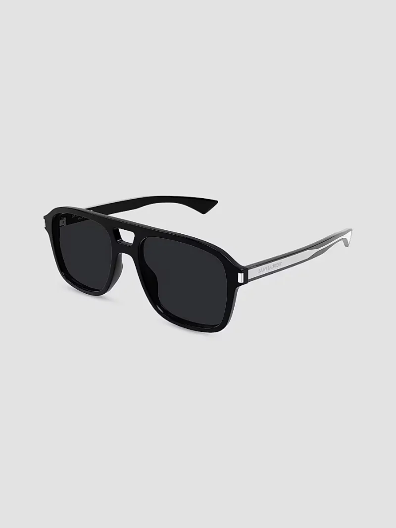 Saint Laurent Men's Sl 881 Navigator 55MM Acetate Sunglasses - Black