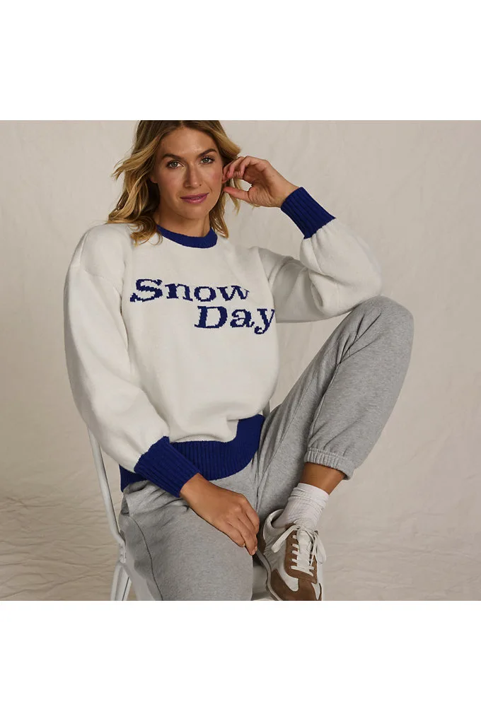 Women's Ultrasoft Placed Jacquard Jersey Crew Neck Sweater - Lands' End - Ivory - L