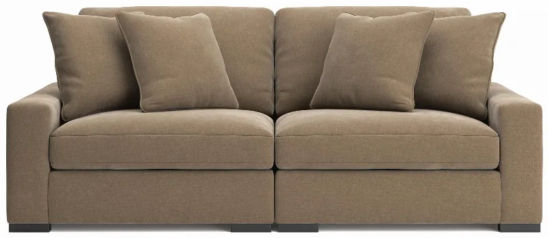 Ashley Luxe Calden Velvet 2-Piece Modular Sectional Sofa