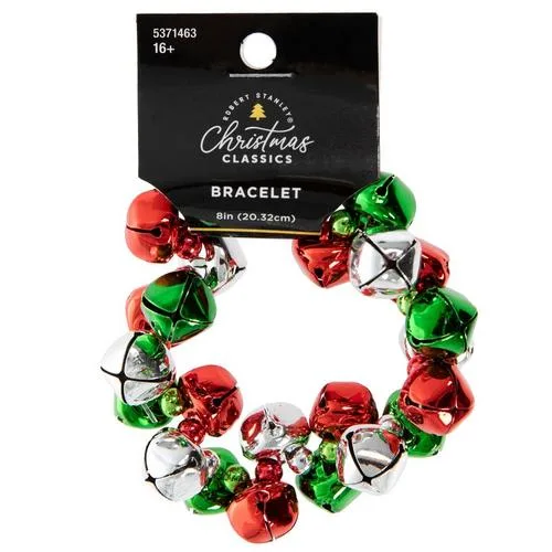 Red & Green Jingle Bell Bracelet