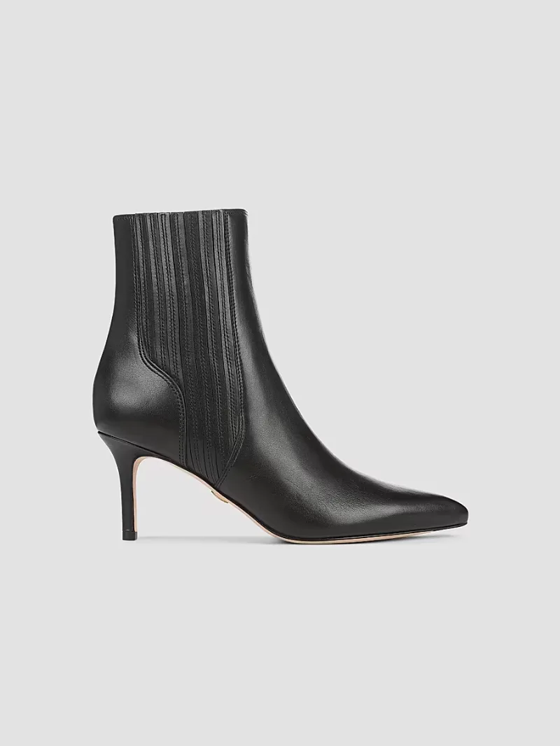 Veronica Beard Women's Lisa 70MM Leather Ankle Boots - Black - Size 9.5
