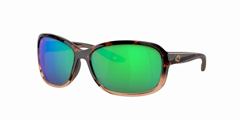 COSTA Woman Sunglasses Seadrift  -  Frame color: Shiny Tortoise Fade, Lens color: Green Mirror