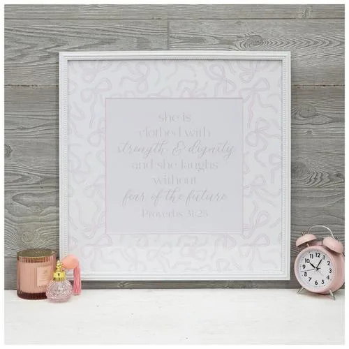 Proverbs 13:25 Framed Wood Wall Decor