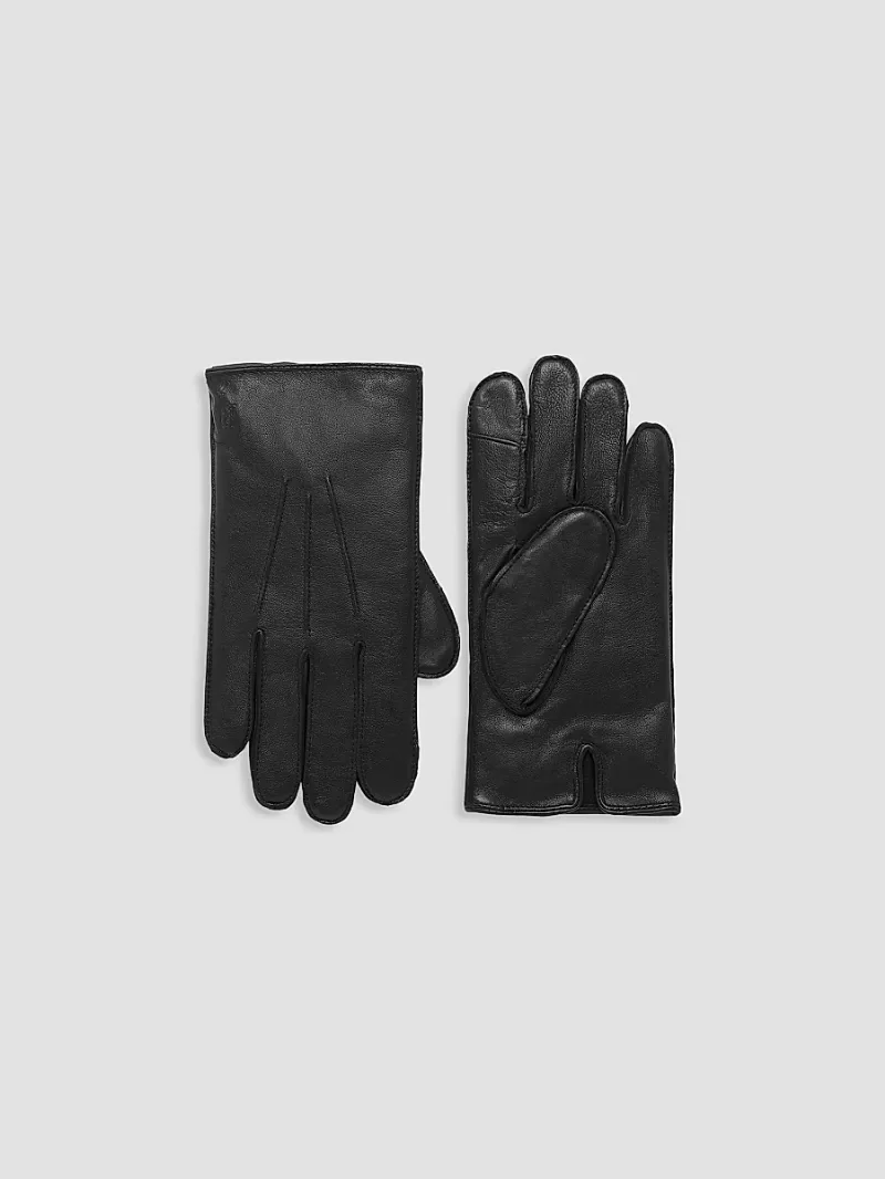 Polo Ralph Lauren Men's Water Repellent Nappa Leather Gloves - Rl Black - Size XL
