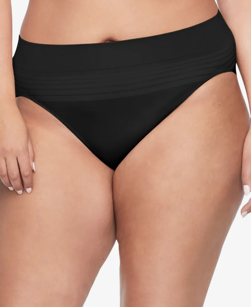 Warners No Pinching, No Problems Dig-Free Comfort Waist Smooth and Seamless Hi-Cut RT5501P - Black