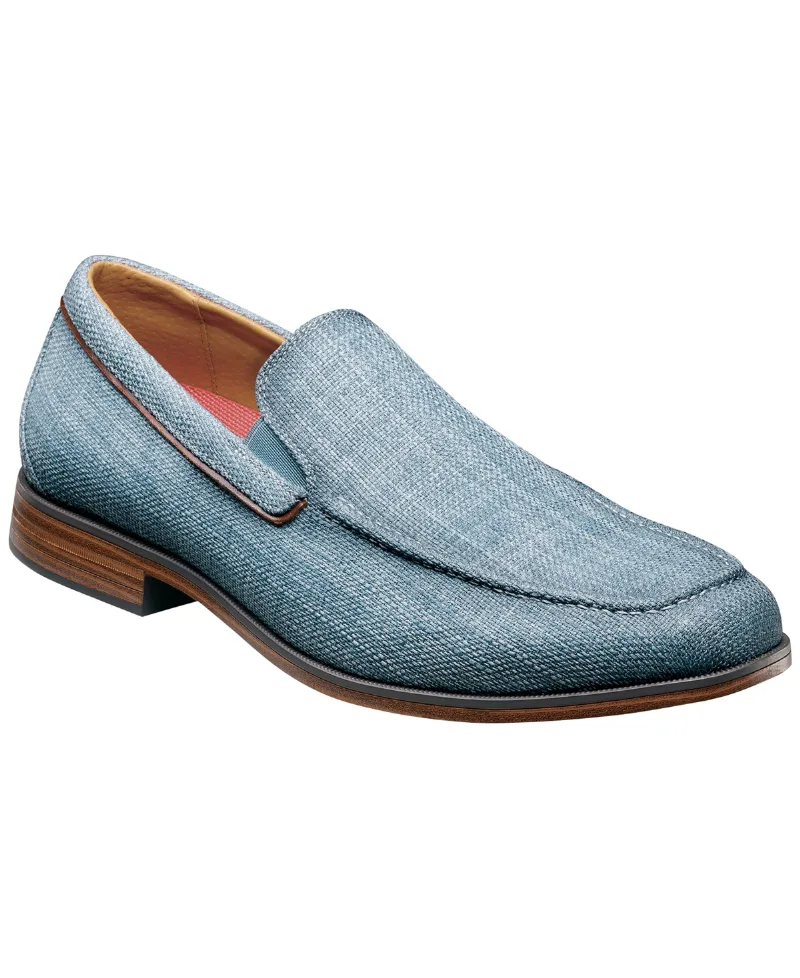 Stacy Adams Men's Moc-Toe Slip-on Shoes - Navy