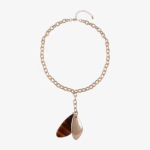 Mixit Womens 18 Inch Y Necklace, One Size, Yellow