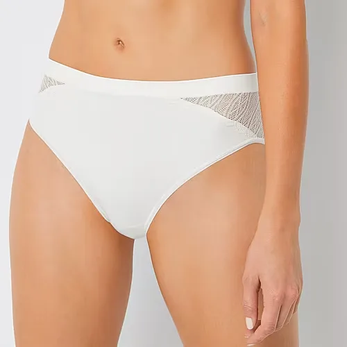 Ambrielle Supersoft High Cut Panty, Medium, Beige